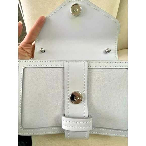 Chloe Aby Flap Crossbody Mini Bag Light Cloud Blue Silver Gold chain $2,490 - Picture 13 of 15